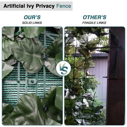 Artificial Greenery Fence Decorative Faux Plant for Balcony, Terrace & Yard